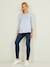 Zwangerschaps skinny jeans met lage tailleband Onbewerkt denim - vertbaudet enfant 