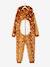 Onesie 'Kerstrendier' meisje pluche-effect Bruin met print - vertbaudet enfant 