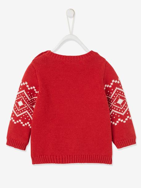 Kersttrui rendierpatroon baby unisex baksteenrood - vertbaudet enfant 