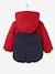 Colorblock donsjas met capuchon baby jongen donkerrood - vertbaudet enfant 