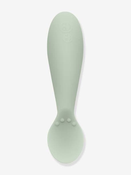 Siliconen set van 2 EZPZ Tiny spoon voor peuters AMANDELGROEN+POEDERROZE - vertbaudet enfant 