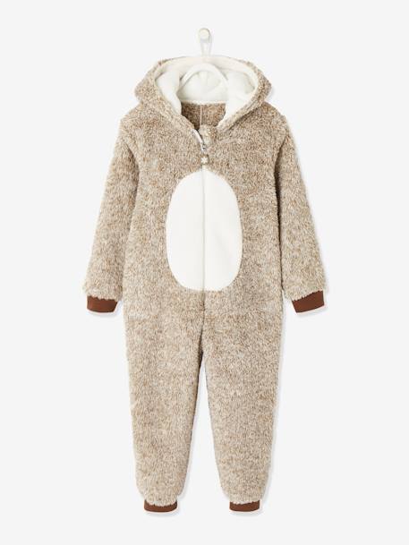 Onesie 'Rendier' pluche-effect jongen MIXED BEIGE - vertbaudet enfant 