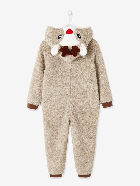 Onesie 'Rendier' pluche-effect jongen MIXED BEIGE - vertbaudet enfant 