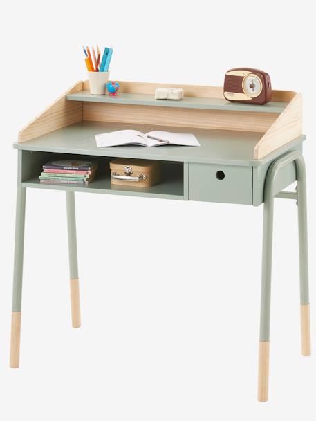 Basisschoolbureau LIGNE AMAZONE GROEN+hemelsblauw+Roze - vertbaudet enfant 