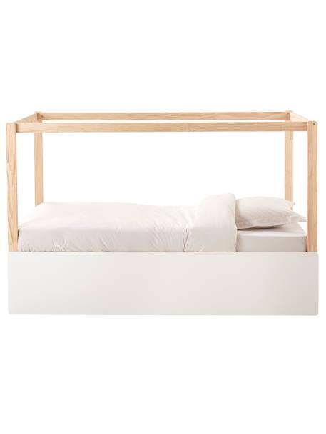 Omkeerbaar halfhoog bed ZIG-ZAG wit - vertbaudet enfant 