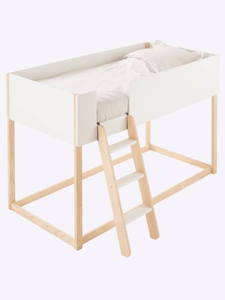 Omkeerbaar halfhoog bed ZIG-ZAG wit - vertbaudet enfant 