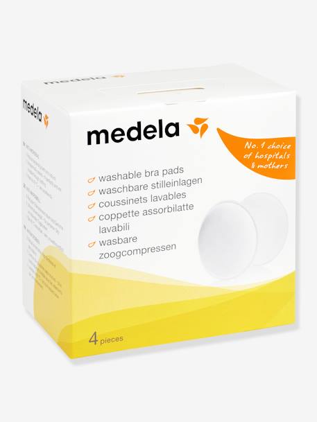 Doos met 4 wasbare borstvoedingscompressen Safe & Dry MEDELA WIT - vertbaudet enfant 