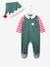 Kerstset pyjama + muts baby unisex dennengroen - vertbaudet enfant 