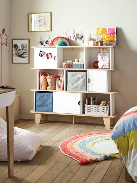 Bibliotheekplank LINE SEVENTIES WIT - HOUT - vertbaudet enfant 