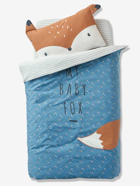 Dekbedhoes baby BABY FOX blauw - vertbaudet enfant 