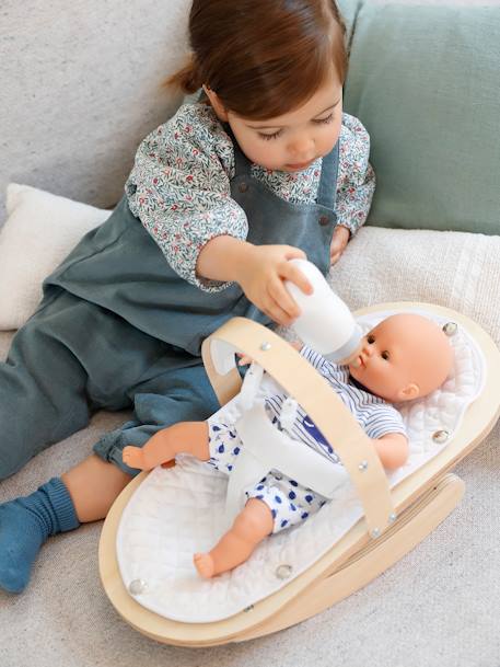 Houten ligstoel voor babypop wit - vertbaudet enfant 