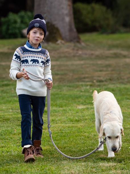 De slim fluwelen jongensbroek CAMEL+inkt - vertbaudet enfant 