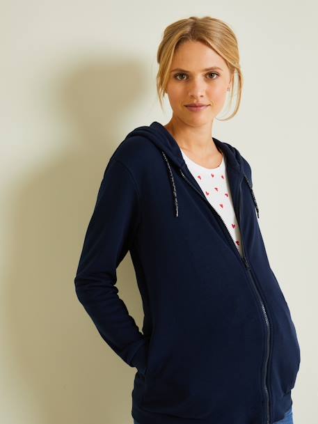 Evolutieve sweater voor zwangerschap en na de bevalling inkt - vertbaudet enfant 