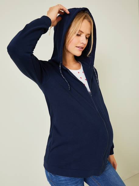 Evolutieve sweater voor zwangerschap en na de bevalling inkt - vertbaudet enfant 