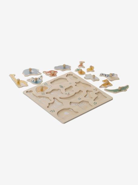 Puzzle met jungle-knopen meerkleurig - vertbaudet enfant 