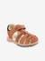 Leren jongenssandalen Platinium KICKERS® camel+marineblauw - vertbaudet enfant 