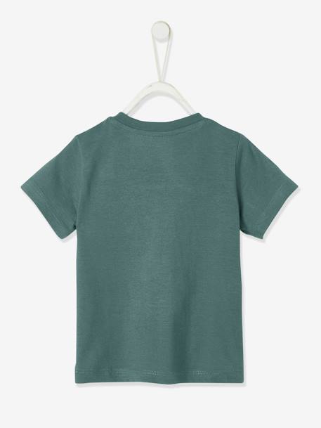 Baby colorblock T-shirt met korte mouwen geel+groengrijs - vertbaudet enfant 