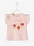 T-shirt met bloemen in reliëf baby ecru+grijsroze - vertbaudet enfant 