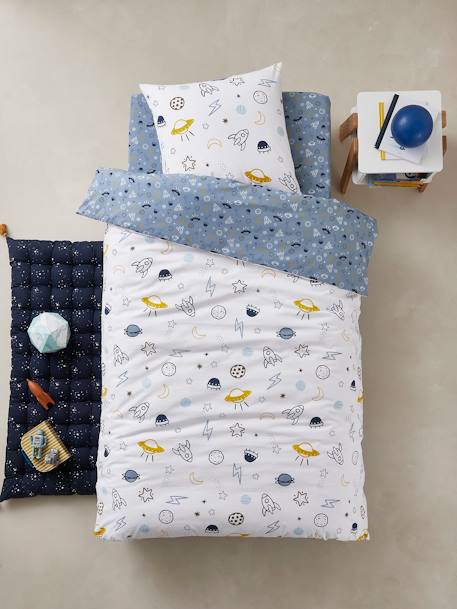 Hoeslaken kinderbed KOSMOS blauw - vertbaudet enfant 