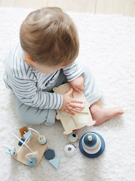 Koffer met 3 zintuiglijke spelletjes FSC BLAUW - vertbaudet enfant 