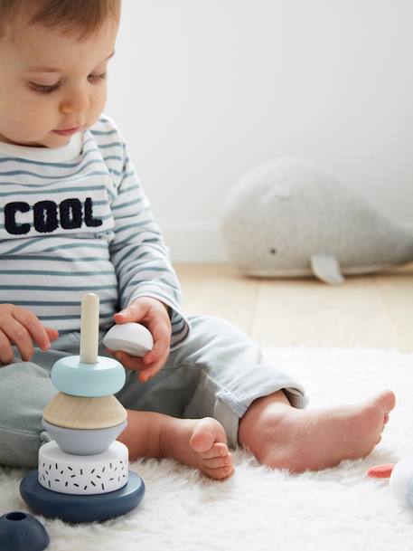 Koffer met 3 zintuiglijke spelletjes FSC BLAUW - vertbaudet enfant 