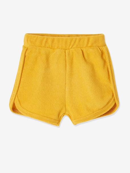 Set van 4 badstof shorts voor baby's safraangele set - vertbaudet enfant 