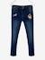 Geborduurde slim fit meisjesjeans MorphologiK 'waterless' heupomtrek MEDIUM onbewerkt denim - vertbaudet enfant 