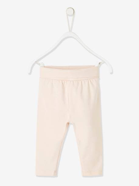 Set pasgeboren baby 3 delen haarband, jurk met motief en legging Nude met print+roze (poederkleur) - vertbaudet enfant 