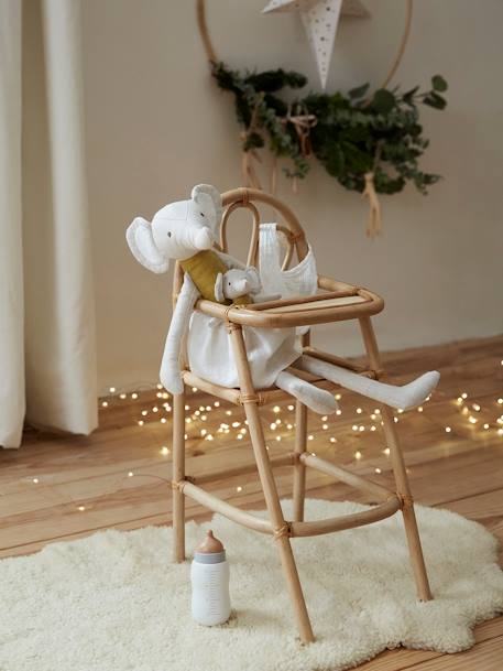 Hoge rotan kinderstoel beige - vertbaudet enfant 