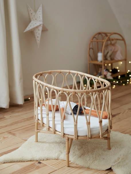 Rotan bed voor babypop beige - vertbaudet enfant 