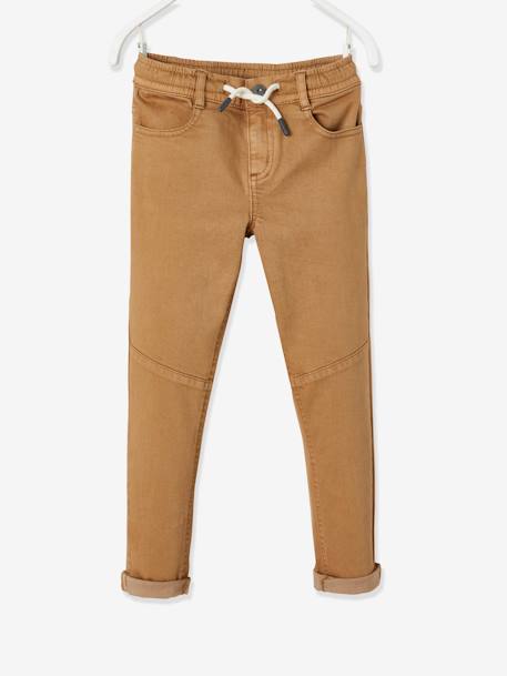 Gemakkelijk aan te trekken gekleurde jongensbroek BEIGE+nachtblauw - vertbaudet enfant 