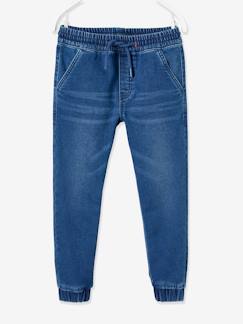 Jongens-Broek-Makkelijk aan te trekken jongensbroek van molton met denim-effect