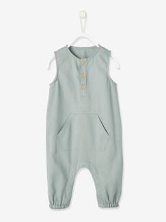 Baby-Salopette, jumpsuit-Babyset jongen van linnen en katoen