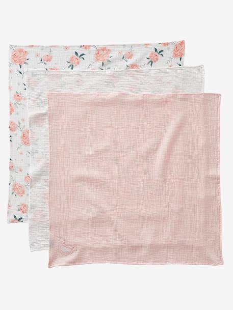 Set van 3 EAU DE ROSE Oeko-Tex® luiers roze - vertbaudet enfant 