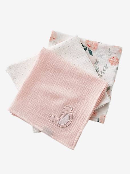 Set van 3 EAU DE ROSE Oeko-Tex® luiers roze - vertbaudet enfant 