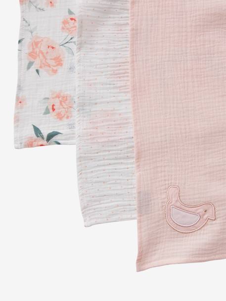 Set van 3 EAU DE ROSE Oeko-Tex® luiers roze - vertbaudet enfant 