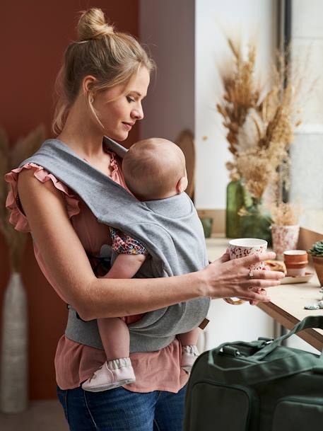 Ergonomische buikdrager Physiologique + Vertbaudet grijs gechineerd - vertbaudet enfant 