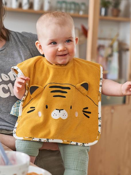 Groot slabbetje beer+ecru+groen+roze (poederkleur)+rozenhout+Sahara-aap+tijger - vertbaudet enfant 