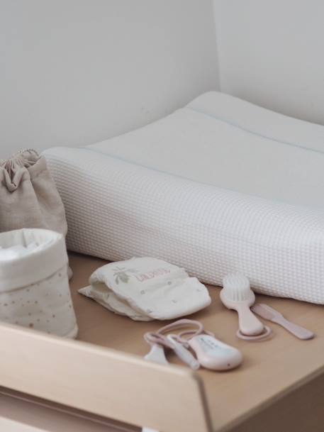 Hoeslaken voor verschoonmatras BEABA Sofalange LIGHT MIST+oudroze+watergroen+WHITE - vertbaudet enfant 