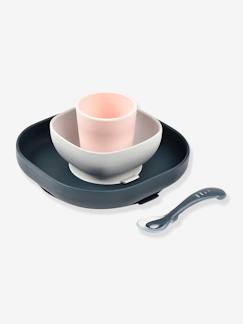 Verzorging-Baby eet en drinkt-Serviesset 4 items silicone BEABA