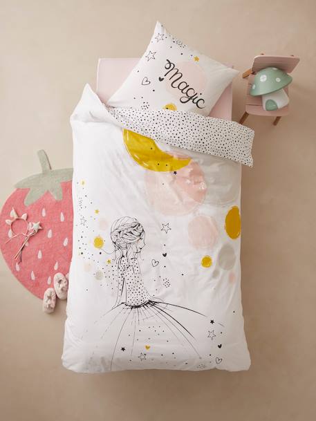 Kinderset Magicouette PRINCES EN STIPPEN Oeko-Tex® WIT/MEERKLEURIG - vertbaudet enfant 