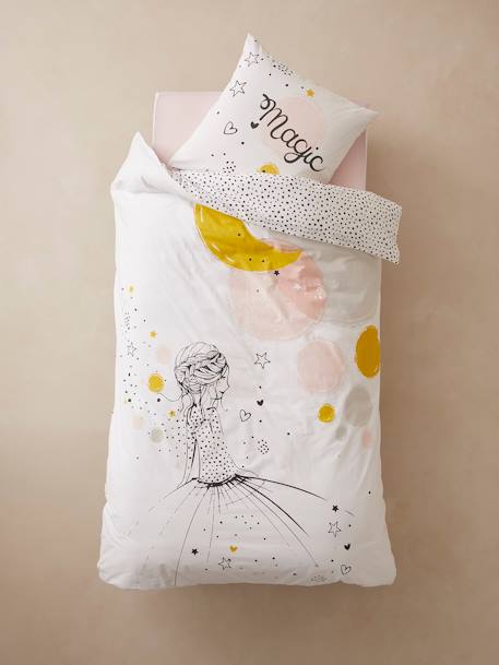 Kinderset Magicouette PRINCES EN STIPPEN Oeko-Tex® WIT/MEERKLEURIG - vertbaudet enfant 