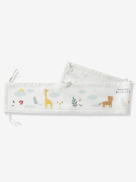 WILDLIFE Oeko-Tex® ademende bedbumper ecru/meerkleurig - vertbaudet enfant 