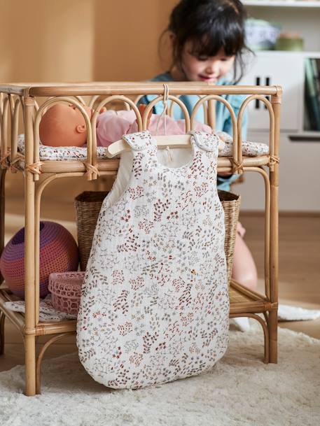 Trappelzak voor pop van katoenen hydrofiel doek Flora meerkleurig - vertbaudet enfant 