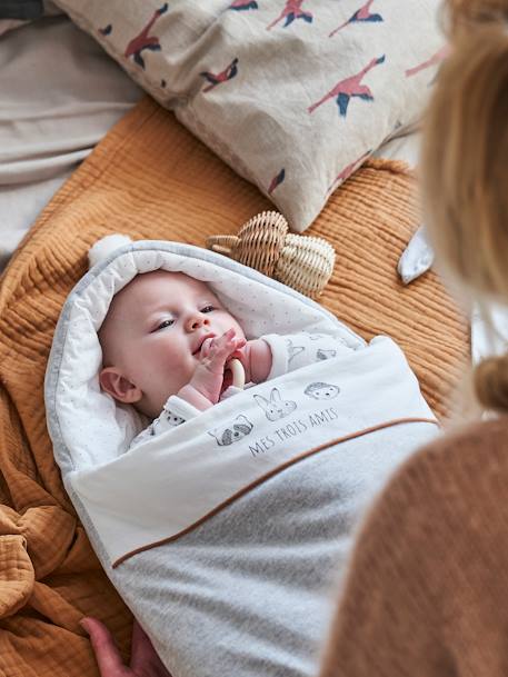 MINI COMPAGNIE engelnestje van biologisch katoen* grijs gechineerd - vertbaudet enfant 