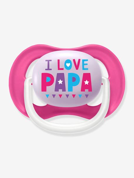 Set met 2 fopspenen Philips AVENT Ultra Air animals 2e leeftijd I love papa + luchtballon - vertbaudet enfant 