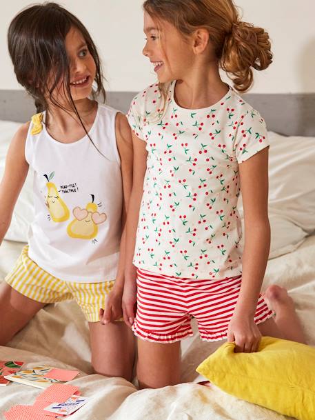 Set met 2 pyjama's kersen set ivoor - vertbaudet enfant 