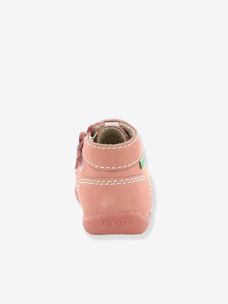 Leren laarsjes meisjesbaby Bonzip 2 KICKERS® 1ers pas lichtroze - vertbaudet enfant 