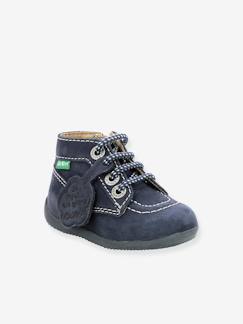 Schoenen-Leren laarsjes jongensbaby Bonzip 2 KICKERS® 1e stapjes