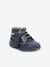 Leren laarsjes jongensbaby Bonzip 2 KICKERS® 1e stapjes marineblauw - vertbaudet enfant 